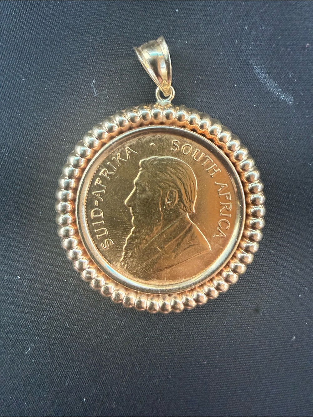 1/2 ounce 22k gold Krugerrand Pendant